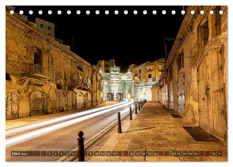 Produktbild: Valletta - Morbide Sch&ouml;nheit im Mittelmeer (Tischkalender 2026 DIN A5 quer), CALVENDO Monatskalender