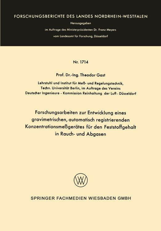 Produktbild: Forschungsarbeiten zur Entwicklung eines gravimetrischen, automatisch registrierenden Konzentrationsme&szlig;ger&auml;tes f&uuml;r den Feststoffgehalt in Rauch- und A