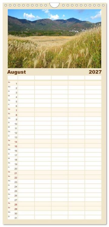 Produktbild: Familienplaner 2027 - Die Natur Japans mit 5 Spalten (Wandkalender, 21 x 45 cm) CALVENDO