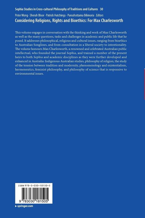 Produktbild: Considering Religions, Rights and Bioethics: For Max Charlesworth