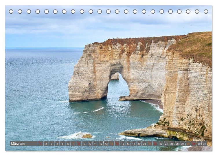 Produktbild: Traumreisen Normandie (Tischkalender 2026 DIN A5 quer), CALVENDO Monatskalender