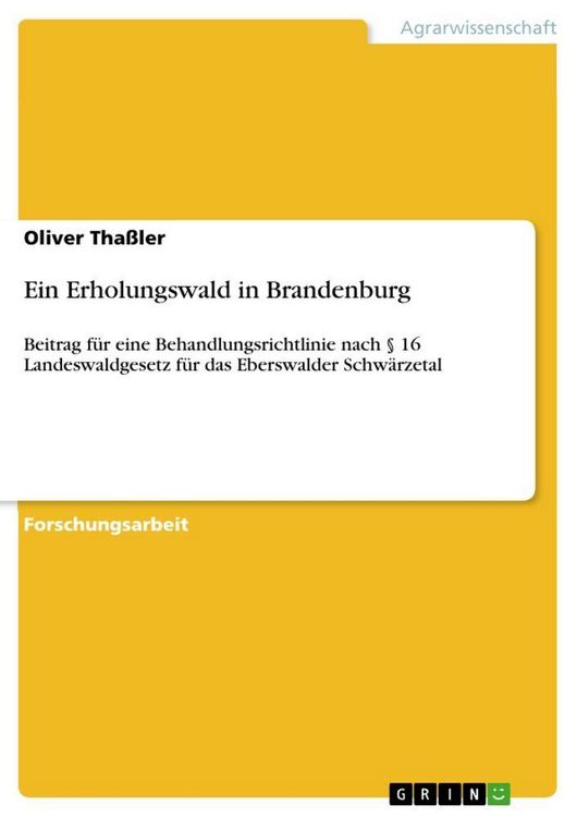Produktbild: Ein Erholungswald in Brandenburg