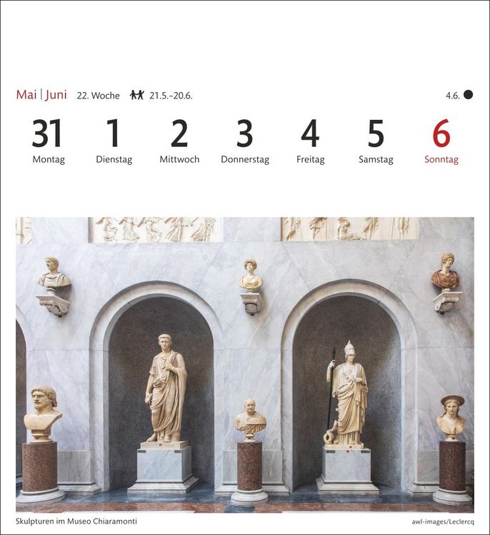 Produktbild: Rom Sehnsuchtskalender 2027 - Wochenkalender mit 53 Postkarten