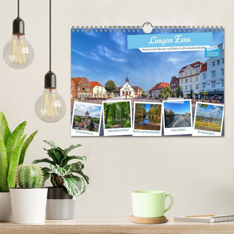 Produktbild: Lingen Ems (Wandkalender 2026 DIN A4 quer), CALVENDO Monatskalender