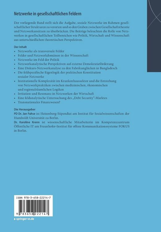 Produktbild: Netzwerke in gesellschaftlichen Feldern