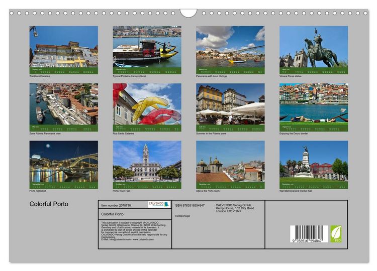 Produktbild: Colorful Porto (Wall Calendar 2026 DIN A3 landscape), CALVENDO 12 Month Wall Calendar