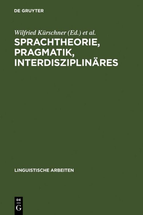 Produktbild: Sprachtheorie, Pragmatik, Interdisziplin&auml;res