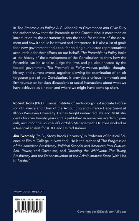 Produktbild: The Preamble as Policy