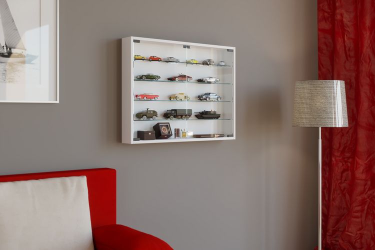 Produktbild: H&auml;ngevitrine Wandvitrine Sammel Deko Mandosa L