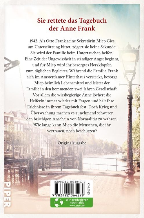 Produktbild: Die Kastanien an der Gracht – Miep Gies und das Tagebuch der Anne Frank
