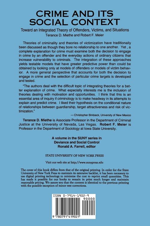 Produktbild: Crime and its Social Context