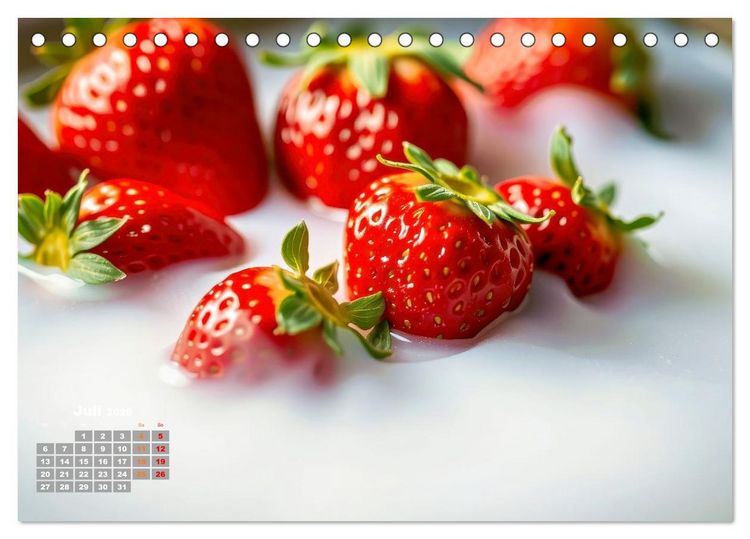 Produktbild: Superfood Blaubeeren und Erdbeeren (Tischkalender 2026 DIN A5 quer), CALVENDO Monatskalender