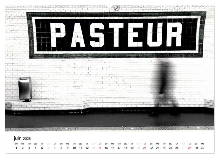 Produktbild: Paris M&eacute;tropolitain (Calendrier mural 2026 DIN A2 vertical) calendrier de bureau