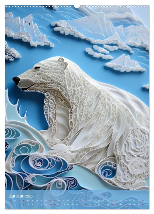 Produktbild: Wunder aus Papier (hochwertiger Premium Wandkalender 2026 DIN A2 hoch), Kunstdruck in Hochglanz