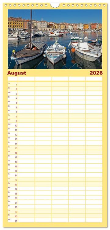 Produktbild: Familienplaner 2026 - sonniges Istrien mit 5 Spalten (Wandkalender, 21 x 45 cm) CALVENDO