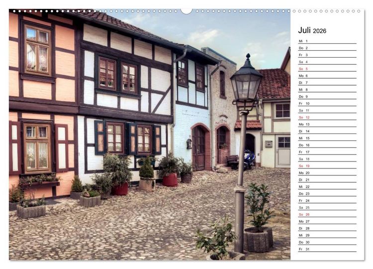 Produktbild: Fachwerkh&auml;user im Harz (Wandkalender 2026 DIN A2 quer), CALVENDO Monatskalender