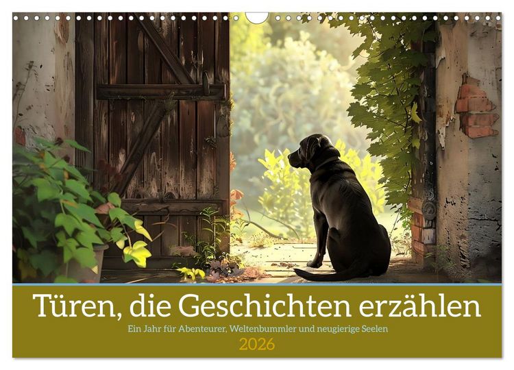 Produktbild: T&uuml;ren, die Geschichten erz&auml;hlen (Wandkalender 2026 DIN A3 quer), CALVENDO Monatskalender