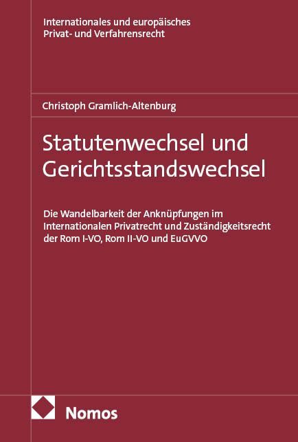 Produktbild: Statutenwechsel und Gerichtsstandswechsel