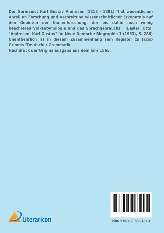 Produktbild: Register zu Jacob Grimms Deutscher Grammatik