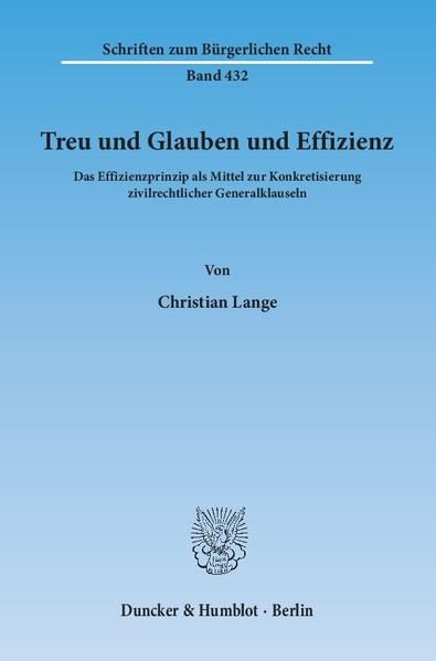 Produktbild: Treu und Glauben und Effizienz.
