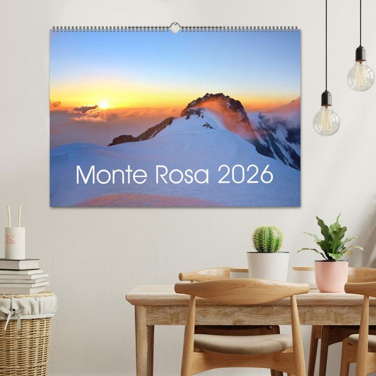 Produktbild: Monte Rosa (Wandkalender 2026 DIN A2 quer), CALVENDO Monatskalender