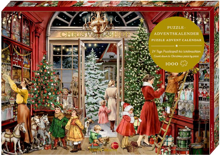 Produktbild: Puzzle-Adventskalender &ndash; Nostalgischer Weihnachtsladen