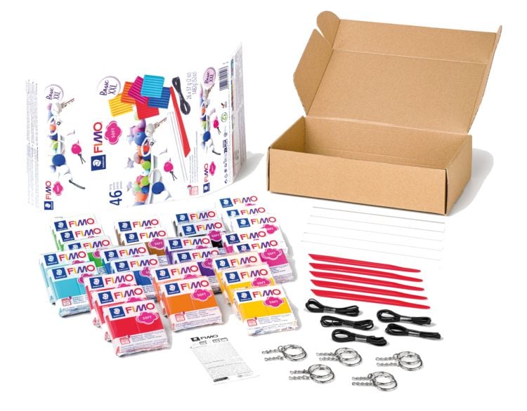Produktbild: STAEDTLER FIMO soft 8023, ofenh&auml;rtende Modelliermasse, Set Basic XXL, 26 x 57 g FIMO soft Bl&ouml;cke