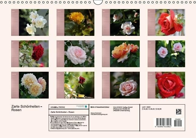 Produktbild: Zarte Sch&ouml;nheiten - Rosen (Wandkalender immerw&auml;hrend DIN A3 quer)
