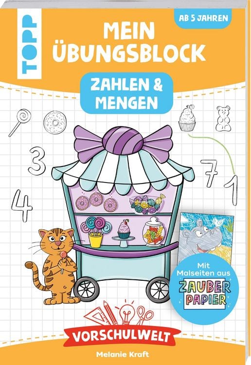 Produktbild: Vorschulwelt - Mein &Uuml;bungsblock mit Zauberpapier Zahlen und Mengen