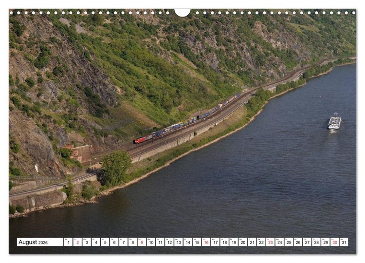 Produktbild: Eisenbahn an Rhein und Mosel 2026 (Wandkalender 2026 DIN A3 quer), CALVENDO Monatskalender