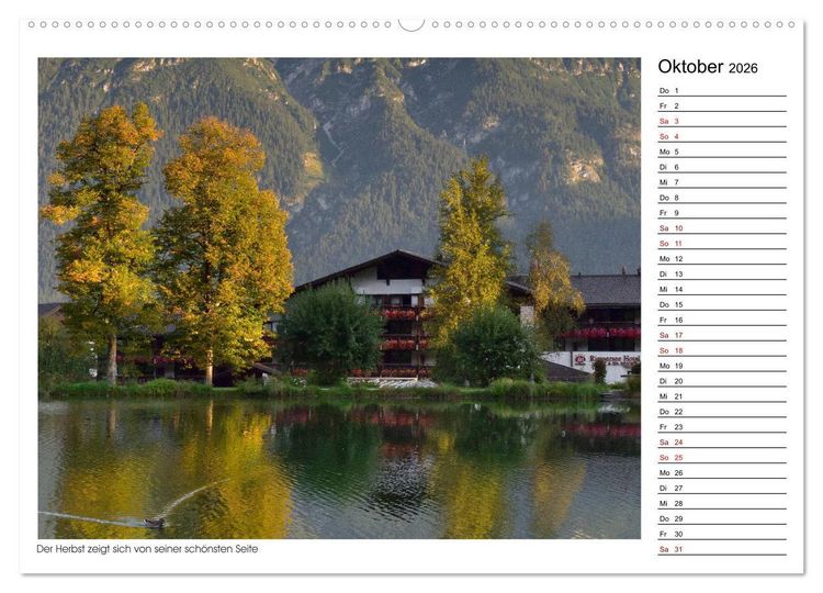 Produktbild: Zu Besuch am Riessersee (hochwertiger Premium Wandkalender 2026 DIN A2 quer), Kunstdruck in Hochglanz