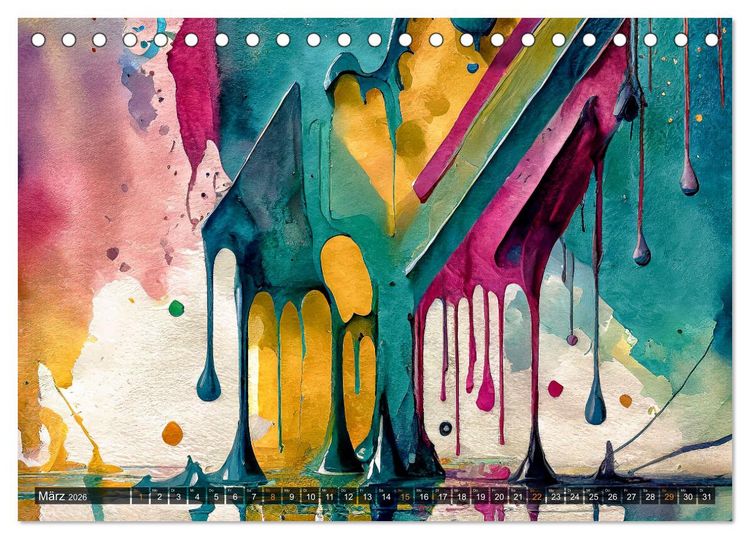Produktbild: Spiel der Farben und Formen (Tischkalender 2026 DIN A5 quer), CALVENDO Monatskalender