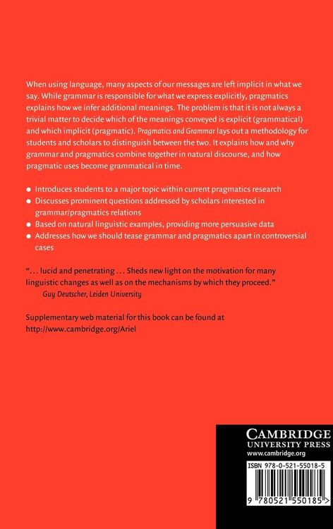 Produktbild: Pragmatics and Grammar