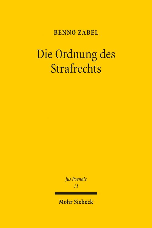 Produktbild: Die Ordnung des Strafrechts