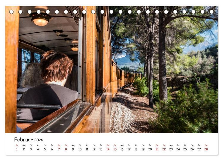Produktbild: Die Schienen von Soller und Port de Soller (Tischkalender 2026 DIN A5 quer), CALVENDO Monatskalender