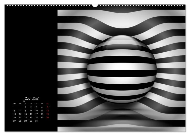 Produktbild: Optische Kunst im Quadrat (Wandkalender 2026 DIN A2 quer), CALVENDO Monatskalender