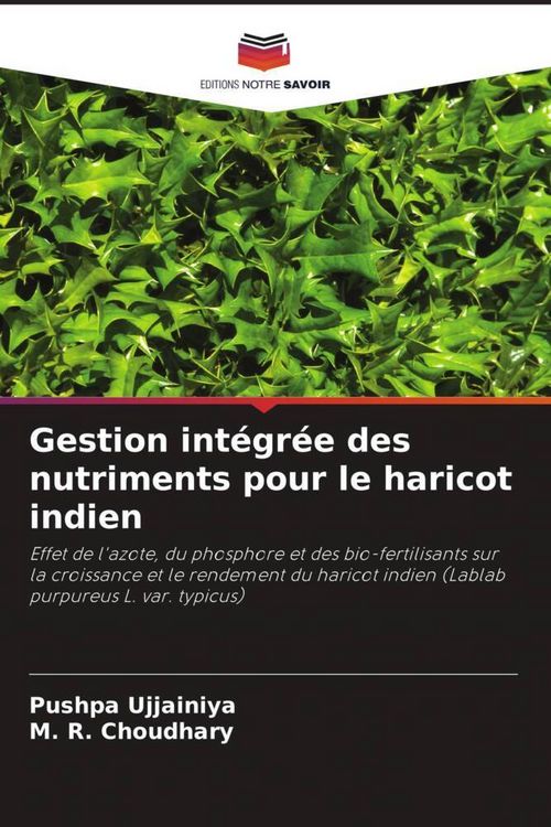 Produktbild: Gestion int&eacute;gr&eacute;e des nutriments pour le haricot indien