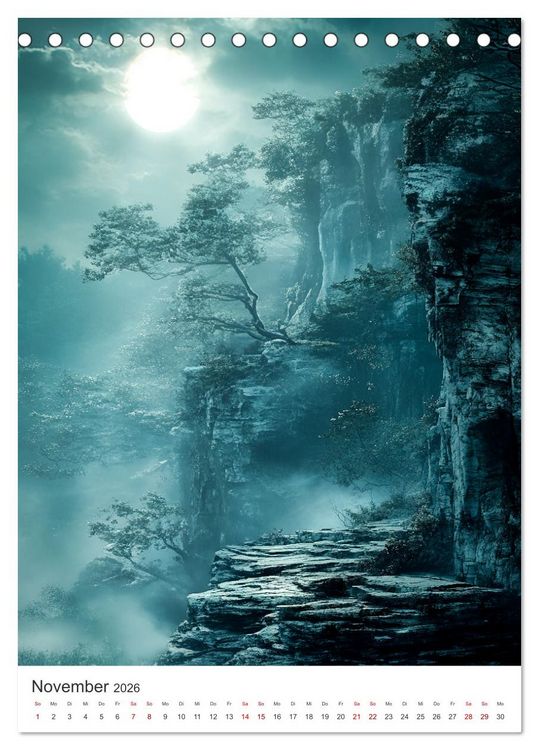 Produktbild: Midgard - Mythische Landschaften des Nordens (Tischkalender 2026 DIN A5 hoch), CALVENDO Monatskalender