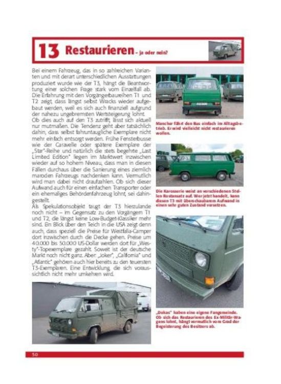 Praxisratgeber Klassikerkauf VW Bus T3