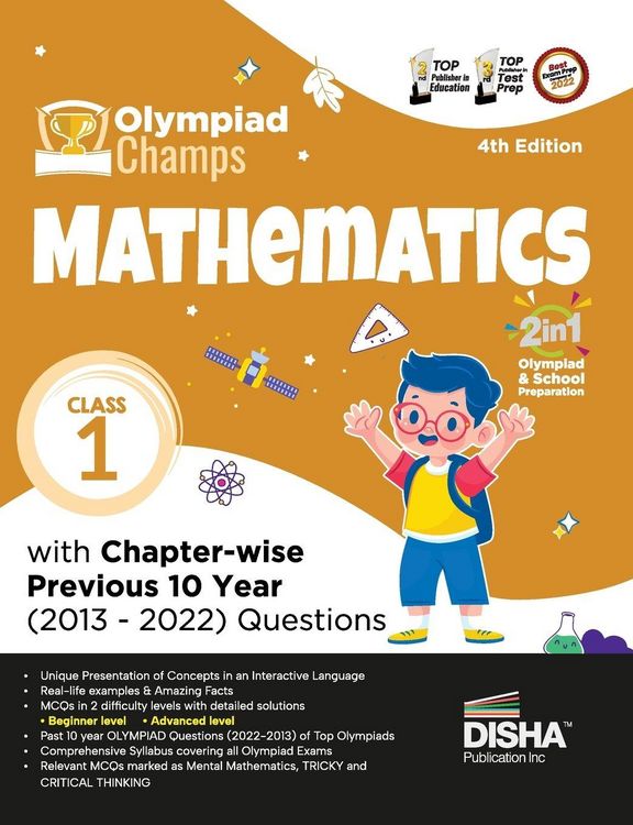 Produktbild: Olympiad Champs Mathematics Class 1 with Chapter-wise Previous 10 Year (2013 - 2022) Questions 4th Edition | Complete Prep Guide with Theory, PYQs, Past & Practice Exercise |