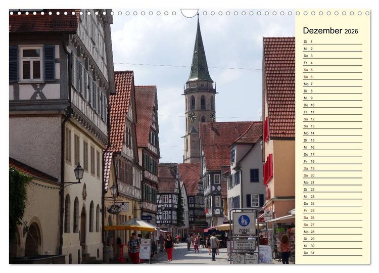 Produktbild: Unterwegs in Schorndorf (Wandkalender 2026 DIN A3 quer), CALVENDO Monatskalender
