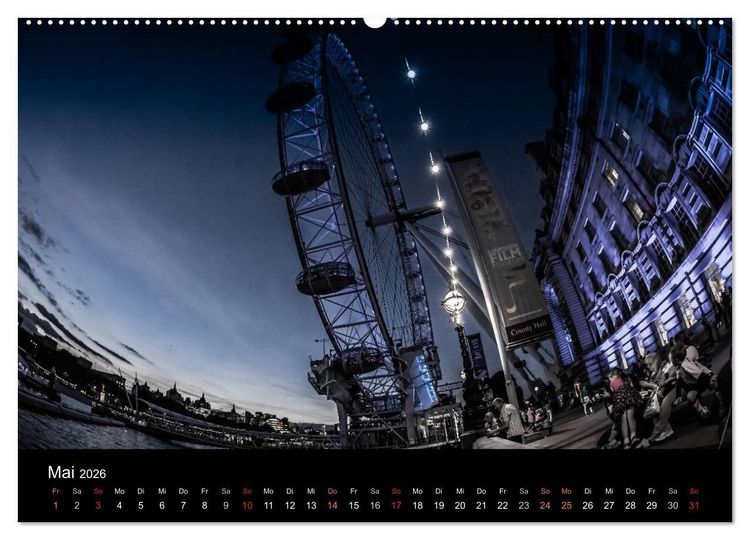 Produktbild: London - street view (hochwertiger Premium Wandkalender 2026 DIN A2 quer), Kunstdruck in Hochglanz