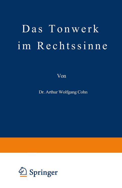 Produktbild: Das Tonwerk im Rechtssinne