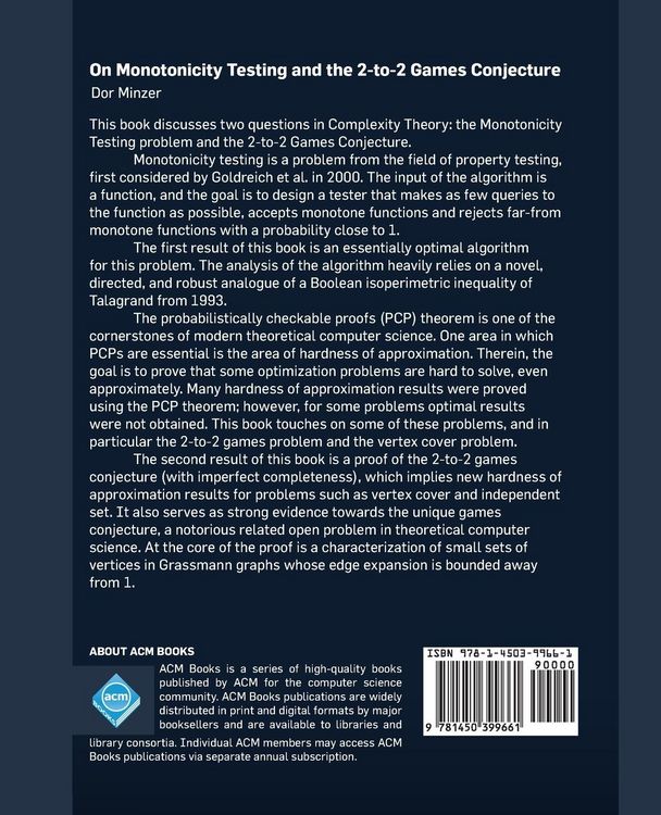 Produktbild: On Monotonicity Testing and the 2-to-2 Games Conjecture