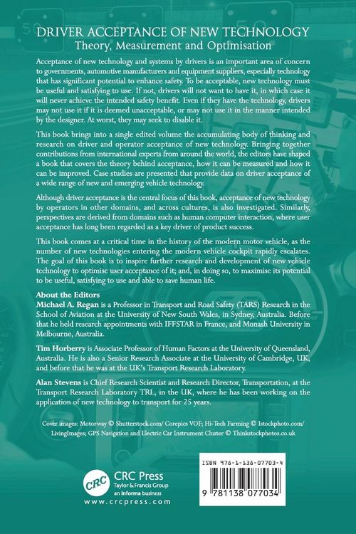 Produktbild: Driver Acceptance of New Technology