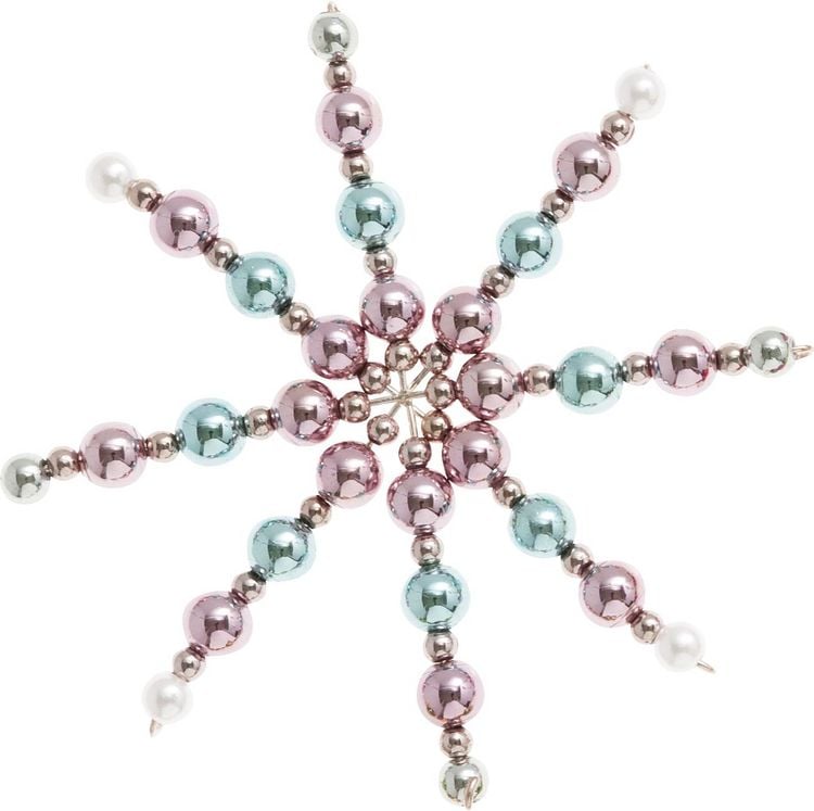 Produktbild: Folia Perlensterne-Set PASTELL, 340-teilig, rosa/gold/t&uuml;rkis/perlwei&szlig;/silber
