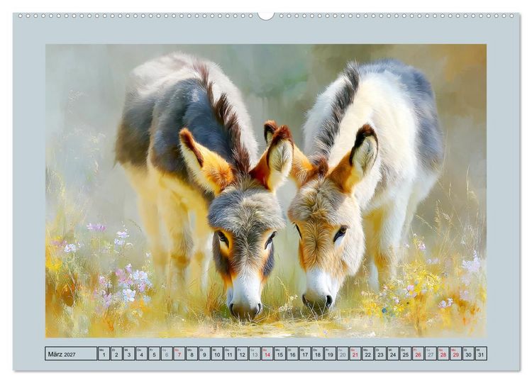 Produktbild: Zwergesel. Kleine Langohren mit gro&szlig;em Charme (hochwertiger Premium Wandkalender 2027 DIN A2 quer), Kunstdruck in Hochglanz