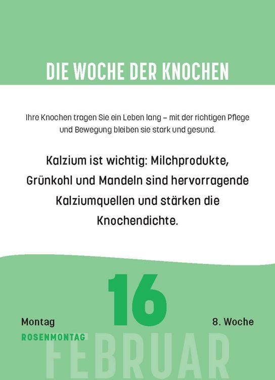 Produktbild: Gesundheit f&uuml;r jeden Tag 2026 - Tagesabrei&szlig;kalender zum Aufstellen oder Aufh&auml;ngen
