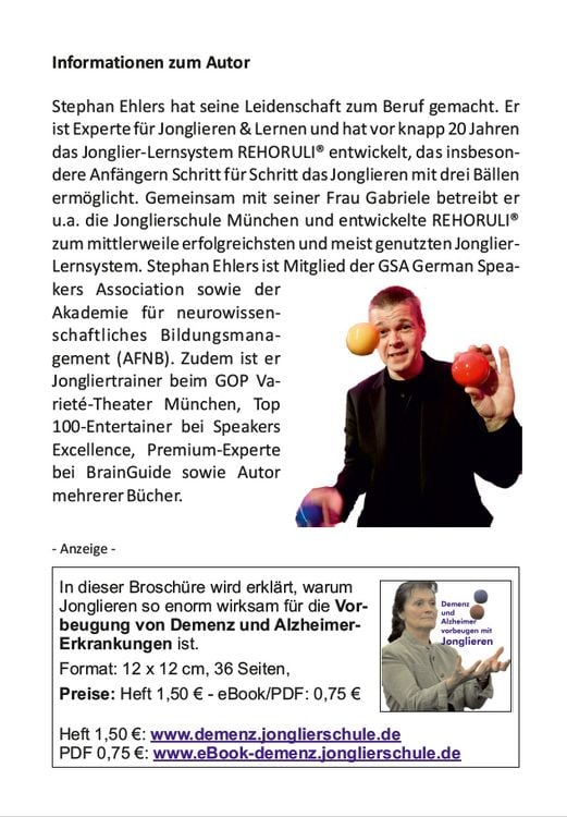 Produktbild: Jonglieren lernen f&uuml;r Anf&auml;nger (Brosch&uuml;re)