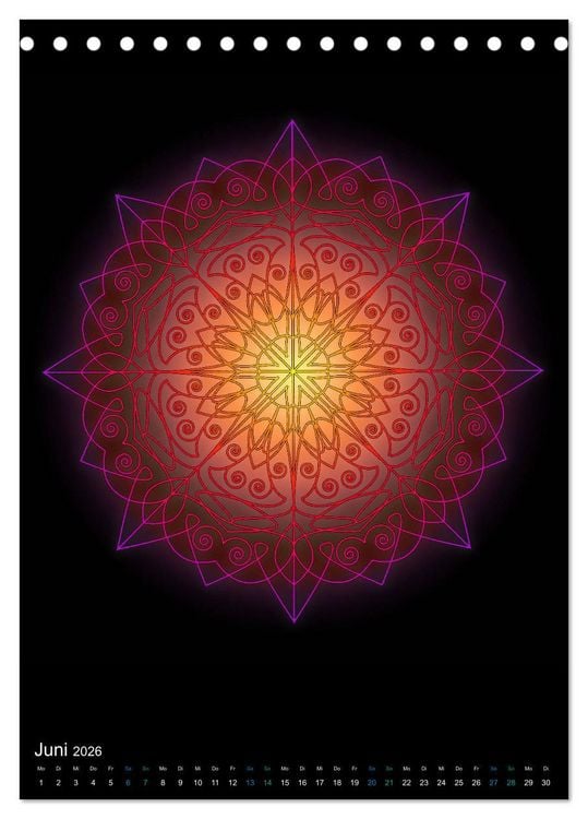 Produktbild: Mandala-Kalender 2026 (Tischkalender 2026 DIN A5 hoch), CALVENDO Monatskalender